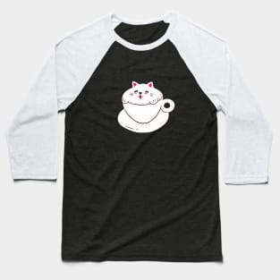 cute CAT COFFEE Baseball T-Shirt